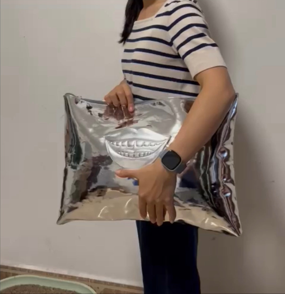 Chrome, Inflatable Purse